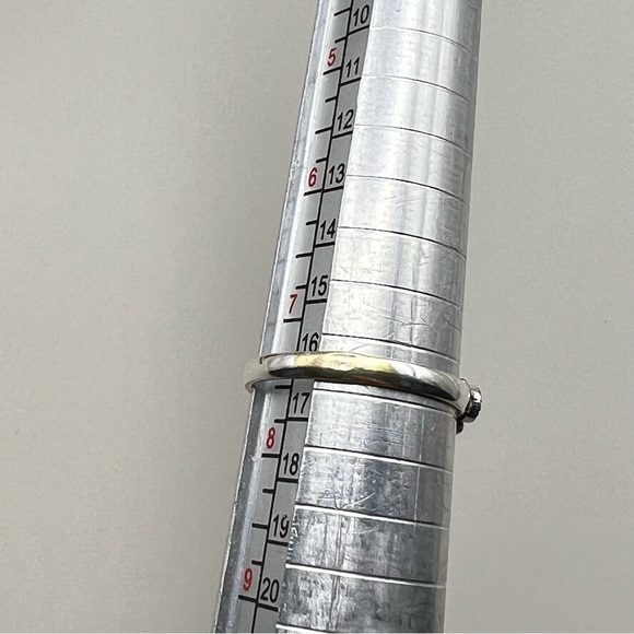 New Blue Larimar Stone Boho Silver Overlay Ring Size 7.5 - Picture 6 of 8